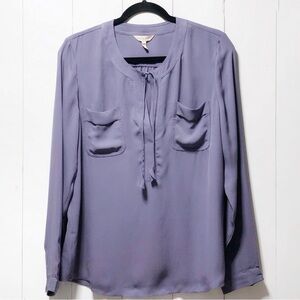 Rebecca Taylor Silk Lavender Long Sleeve Blouse Size 10